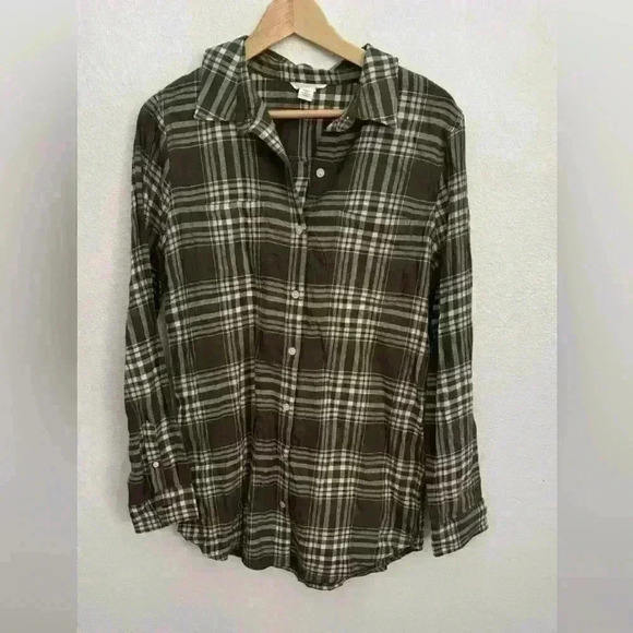 NWOT Oversized Caslon botton down shirt size XS - Picture 1 of 4